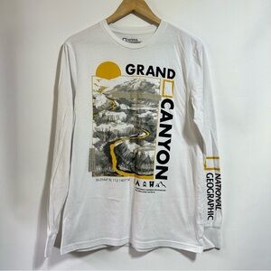National Geographic Grand Canyon white long sleeve T-shirt size medium unisex